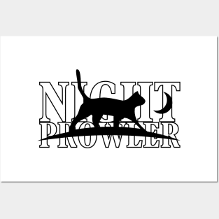 Night Prowler cat night owls moonstruck birthday gift shirt Posters and Art